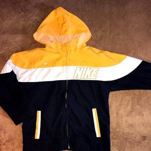 Kids Nike Windbreaker Size 7 Black Yellow White